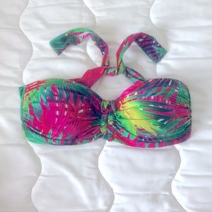 2 Bamboo tropical bikini top. NWOT. Pristine! xl.